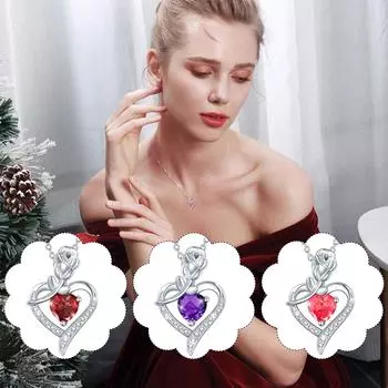 Новые ювелирные изделия с подвесками, аксессуары для ожерелья на ключице One Size фиолетовый