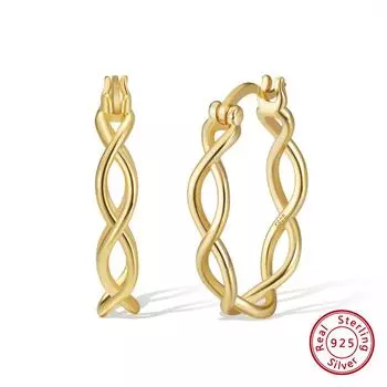 Новые ювелирные изделия Серьги из стерлингового серебра 925 пробы, полые простые серьги