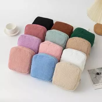 Новые вельветовые косметички, женская косметичка, клатч, косметичка, гигиеническая сумка для салфеток, кошелек для монет, симпатичный мини-кошелек 12* 5 *12cm