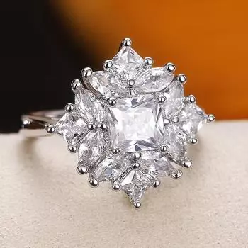 Новые великолепные кольца для свадебной церемонии и вечеринки AAA, хрустальный камень, серебряный цвет, юбилейное женское кольцо, новые ювелирные изделия 10