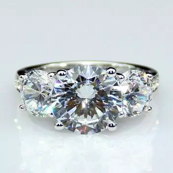 Новые великолепные круглые кольца с кубическим цирконием для женщин AAA кристалл CZ камень темперамент милые женские обручальные кольца модные украшения 9