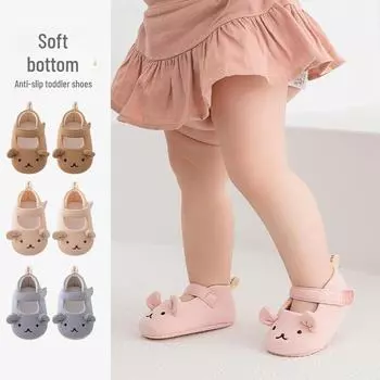 Новые весенне-летние детские обучающие туфли с мягкой хлопковой подошвой, забавным мультяшным дизайном и волшебной наклейкой. Size 12 розовый