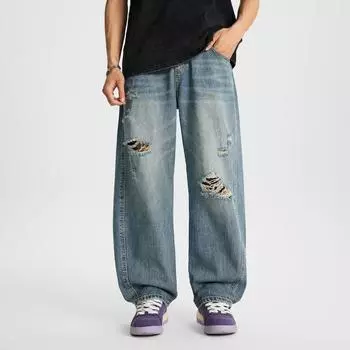 Новые весенне-летние джинсы Scimitar брюки-бананы рваные супермягкие свободные прямые широкие брюки S