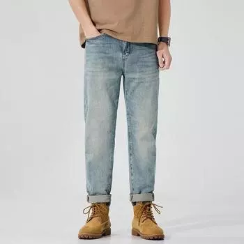 Новые весенне-летние джинсы стрейч зауженные гаремные брюки тонкие джинсы 28 синий