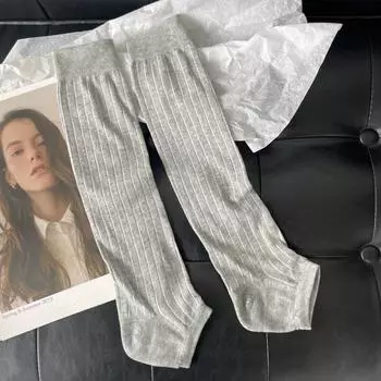 Новые весенне-летние гольфы в вертикальную полоску, простые, элегантные, модные, до колена, удобные, дышащие, женские повседневные носки