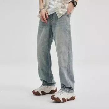 Новые весенне-летние классические джинсы свободного прямого кроя, универсальный уличный стиль 28