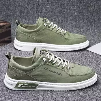 Новые весенне-летние мужские кроссовки, легкие дышащие нескользящие мужские плимсоллы, парусиновая обувь для бега 39 зелёный