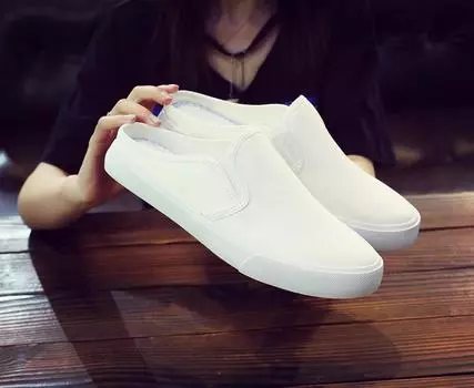 Новые весенне-летние полутапочки мужские парусиновые туфли на плоской подошве низкие туфли молодежная корейская повседневная мужская обувь Zapatos De Hombre 7