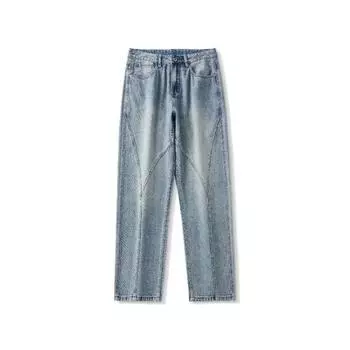 Новые весенне-летние японские джинсы свободного прямого кроя для мужчин. Универсальные джинсы 28 синий