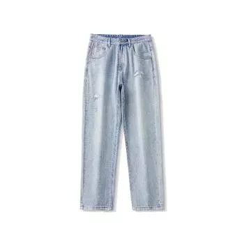 Новые весенне-летние японские свободные джинсы из денима в стиле ретро с потертостями и рваностями, микро-конусные, длиной девять точек 28 синий