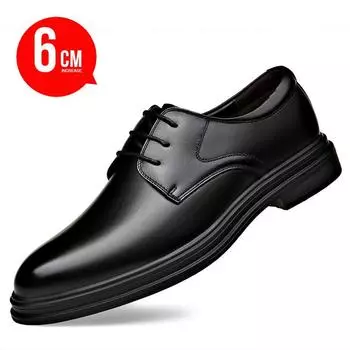 Новые весенне-осенние британские повседневные деловые формальные кожаные туфли мужские туфли увеличивающие высоту одинарные туфли туфли на шнуровке мужские рабочие туфли 38