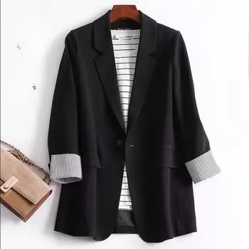 Новые весенне-осенние модные деловые клетчатые костюмы, женские офисные повседневные блейзеры, женские серые пальто с длинным рукавом, тонкая куртка S серый