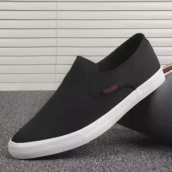 Новые весенне-осенние мужские повседневные туфли из дышащего холста в корейском стиле, модные туфли, мокасины для мужчин, мужская обувь 38 зелёный