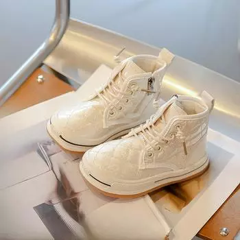 Новые весенние детские сапоги из бархатной кожи 26 чёрный