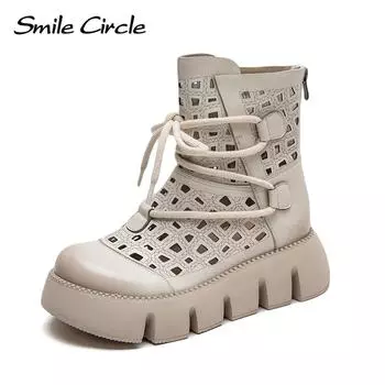 Новые весенние дышащие сандалии в литературном стиле, ботинки, сандалии на толстой подошве, повседневная стильная универсальная женская обувь 35 чёрный