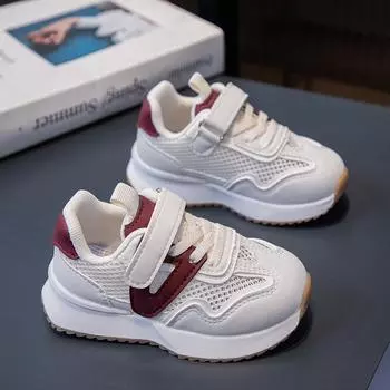 Новые весенние и летние кроссовки Single Mesh Hollow Breathable Running Casual White