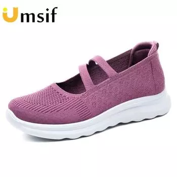 Новые весенние и летние сетчатые дышащие женские кроссовки с мягкой подошвой и нескользящей плоской подошвой 36