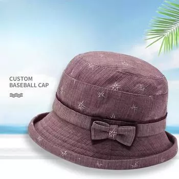 Новые весенние и летние шляпы для людей среднего и пожилого возраста, шляпы-тазики, шляпы рыбака-лука, шляпы для мам, шляпы от солнца с небольшими полями и цветочным узором