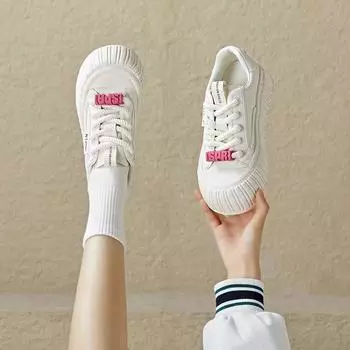 Новые весенние и летние туфли для увеличения роста, женские туфли с большой головой, кроссовки на платформе, белые туфли на платформе, женские 35