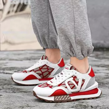 Новые весенние и осенние нескользящие мужские туфли Forrest Gump с толстой подошвой, модная дизайнерская спортивная обувь, дышащий размер 44 39