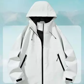 Новые весенние и осенние пальто для пар, повседневная водонепроницаемая и ветрозащитная одежда для активного отдыха с капюшоном, модные брендовые куртки с тремя защитными свойствами S