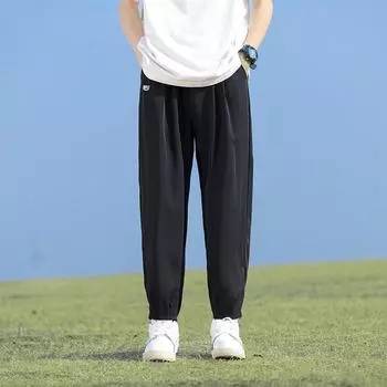 Новые весенние и осенние повседневные прямые брюки, мужские свободные брюки больших размеров, дневные брюки-карго M белый