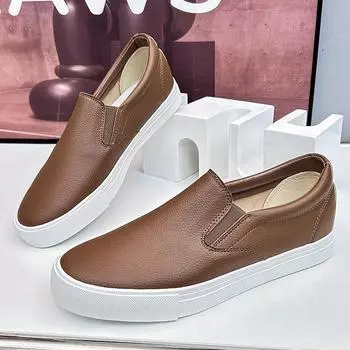 Новые весенние кожаные мужские повседневные туфли большого размера 45, мужская обувь для прогулок на открытом воздухе, удобная спортивная обувь, мужские мокасины 39 хаки