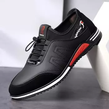 Новые весенние кожаные туфли с низким вырезом, модные трендовые деловые повседневные кожаные туфли на шнуровке, дышащая мужская кожаная обувь 39