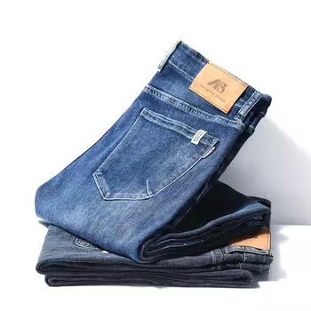 Новые весенние мужские джинсы, свободные прямые молодежные большие повседневные мужские джинсы с высокой талией, мужские 28 чёрный
