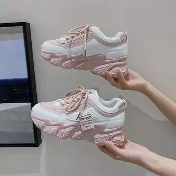 Новые весенние женские кроссовки на платформе, модные женские кожаные кроссовки на толстой подошве, повседневные спортивные кроссовки Zapatos De Mujer 35 синий