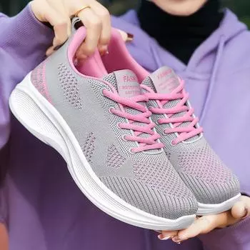Новые весенние женские тонкие туфли для отдыха, легкая женская обувь для тренировок, дышащие кроссовки с мягкой подошвой 36