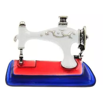 Новые винтажные эмалированные швейные машины, модные броши из сплава для женщин, черно-белые цветные булавки, Новое поступление