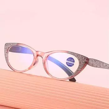 Новые винтажные очки для чтения с бриллиантами «кошачий глаз» для пресбиопии, модные очки «кошачий глаз» для женщин, очки для пресбиопии, диоптрии + 1,0 1,5 2,0 2,5 3,0 3,5 4,0 +1.0 чёрный