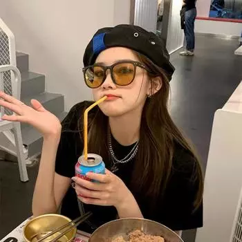 Новые винтажные простые береты, французские береты, хлопковая женская шляпа художника, женская модная уличная шапка для девочек 56-58CM чёрный