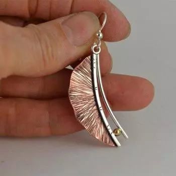 Новые винтажные серьги и серьги с геометрическим дизайном листьев, персонализированные модные и креативные серьги