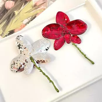 Новые винтажные серьги с эмалью и цветами, индивидуальные преувеличенные европейские модные металлические серьги с капельками и цветами для женщин, подарок на день рождения красный