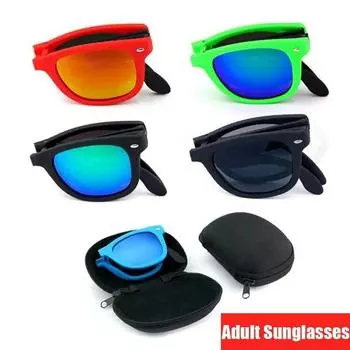 Новые винтажные складные квадратные солнцезащитные очки для женщин и мужчин, брендовые дизайнерские женские складные модные портативные солнцезащитные очки Gafas De Sol As picture shown