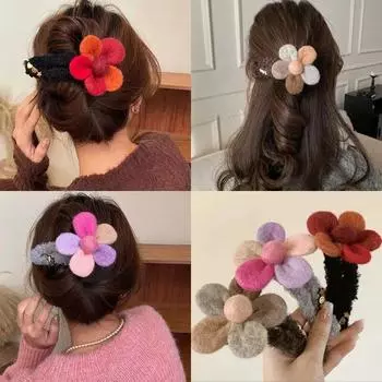 Новые винтажные заколки для волос из фетра и цветов для женщин, модные заколки для волос, женские большие заколки для волос, аксессуары для волос, головные уборы