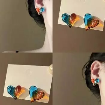 Новые винтажные желеобразные серьги Love Matching для женщин, модный дизайн и изысканные стильные серьги