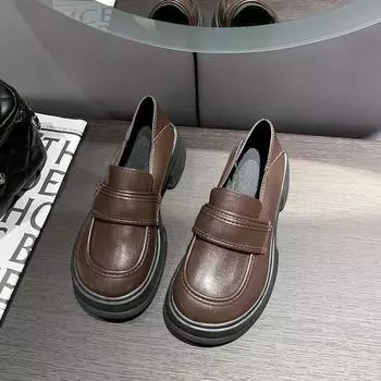 Новые винтажные женские туфли на плоской подошве в британском стиле, универсальные кожаные туфли Jk Small, летние удобные мокасины без застежек 35