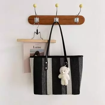 Новые вместительные холщовые сумки для лета , модные и стильные, рекомендованные интернет-знаменитостями для поездок на работу