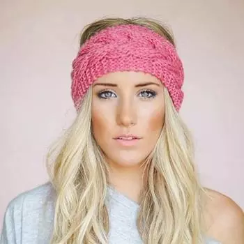 Новые вязаные повязки на голову, зимние теплые шерстяные вязаные крючком широкие повязки для волос, тюрбан для женщин, бандана, повязка на голову, широкие головные уборы, аксессуары оливковый