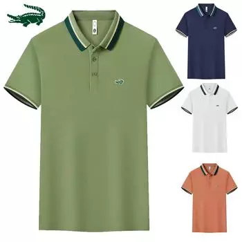 Новые вышитые мужские и женские рубашки поло на весну/лето 2024, высококачественные хлопковые быстросохнущие рубашки поло L