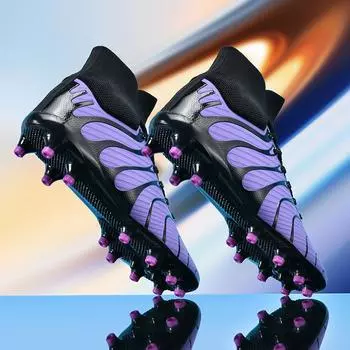 Новые высокие футбольные бутсы AG шипы молодежные тренировочные кроссовки искусственный газон спортивная обувь производитель обувь 36