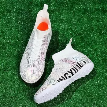 Новые высокие мужские и женские футбольные бутсы с длинными ногтями, сломанные ногти, тренировочная обувь для соревнований, обувь для взрослых, спортивная футбольная обувь 31