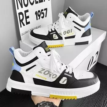 Новые высокие мужские кроссовки, модная универсальная повседневная мужская обувь хорошего качества, удобная нескользящая мужская обувь для скейтборда 39