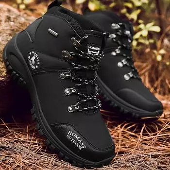 Новые высокие нескользящие водонепроницаемые мужские походные ботинки большого размера 38-46 38 чёрный