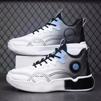 Новые высокие спортивные туфли мужские туфли весна 2024 тренд универсальная повседневная обувь мода баскетбольная обувь производитель 39