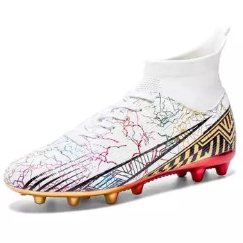 Новые высокие унисекс-футбольные бутсы для занятий в помещении и на открытом воздухе с длинными ногтями, износостойкие и нескользящие, профессиональные тренировочные футбольные бутсы 33