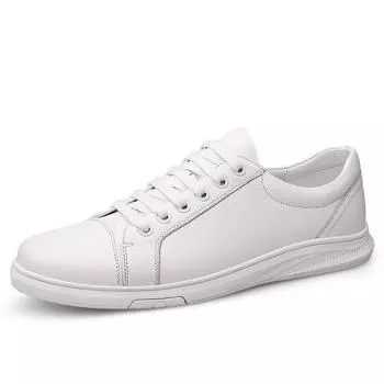 Новые высококачественные белые модные мужские кроссовки из натуральной кожи, дышащие повседневные туфли на плоской подошве, мужская обувь класса люкс, дизайнерская мужская обувь 37